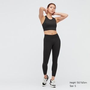 NWT Uniqlo AIRism Soft Leggings Black UPF 40 Small